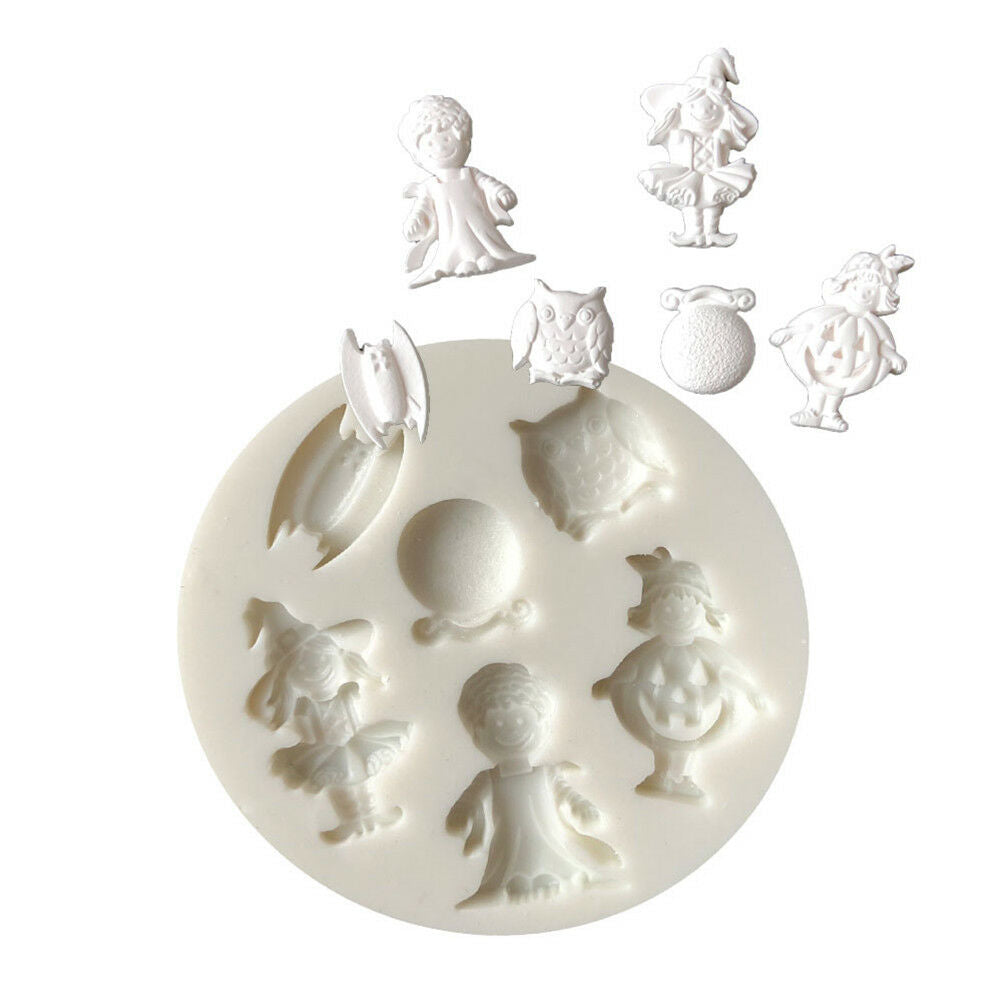 Halloween Silicone mold fondant mold cake decorating tools chocolate mold  DD