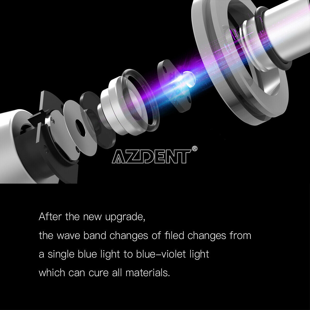 Woodpecker Style iLED Curing Light Lamp 1 Second Cure Purple AZDENT