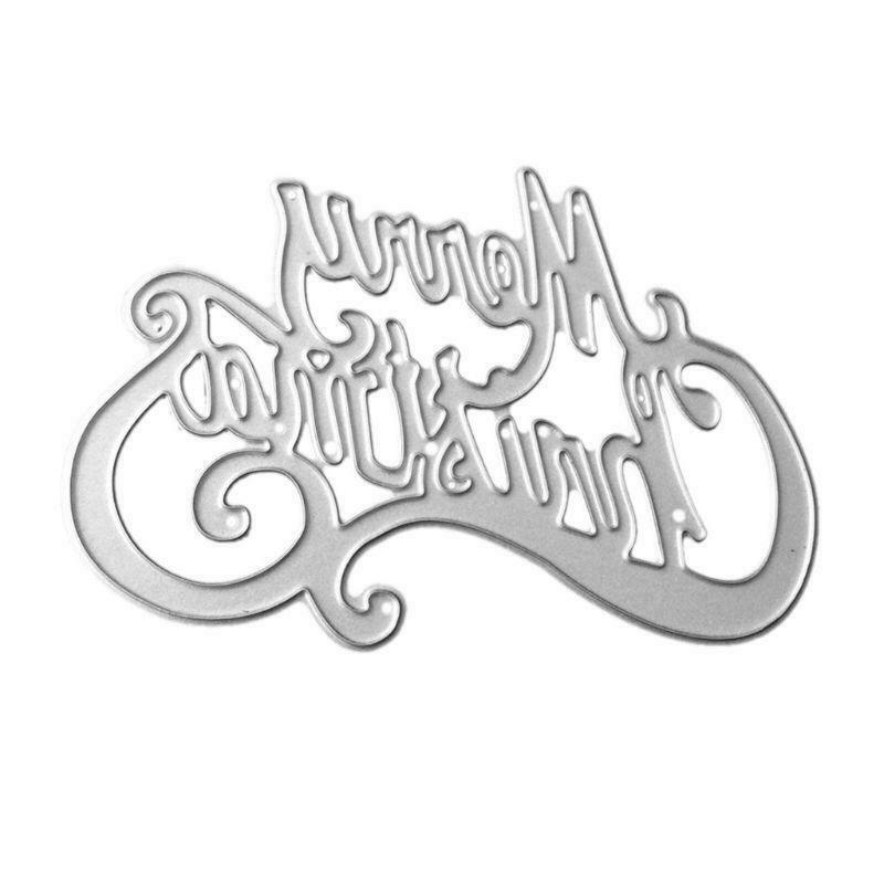 Merry Christmas Cutting Dies Stencil DIY Scrapbooking Embossing Album Paper Gift