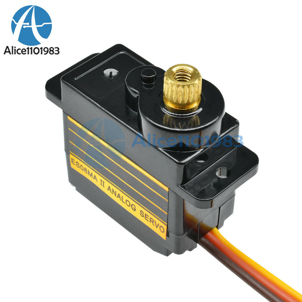 4PCS ES08MAII Mini Metal Gear 13g Analog Servo 1.6KG 0.12sec ES08MA ES08