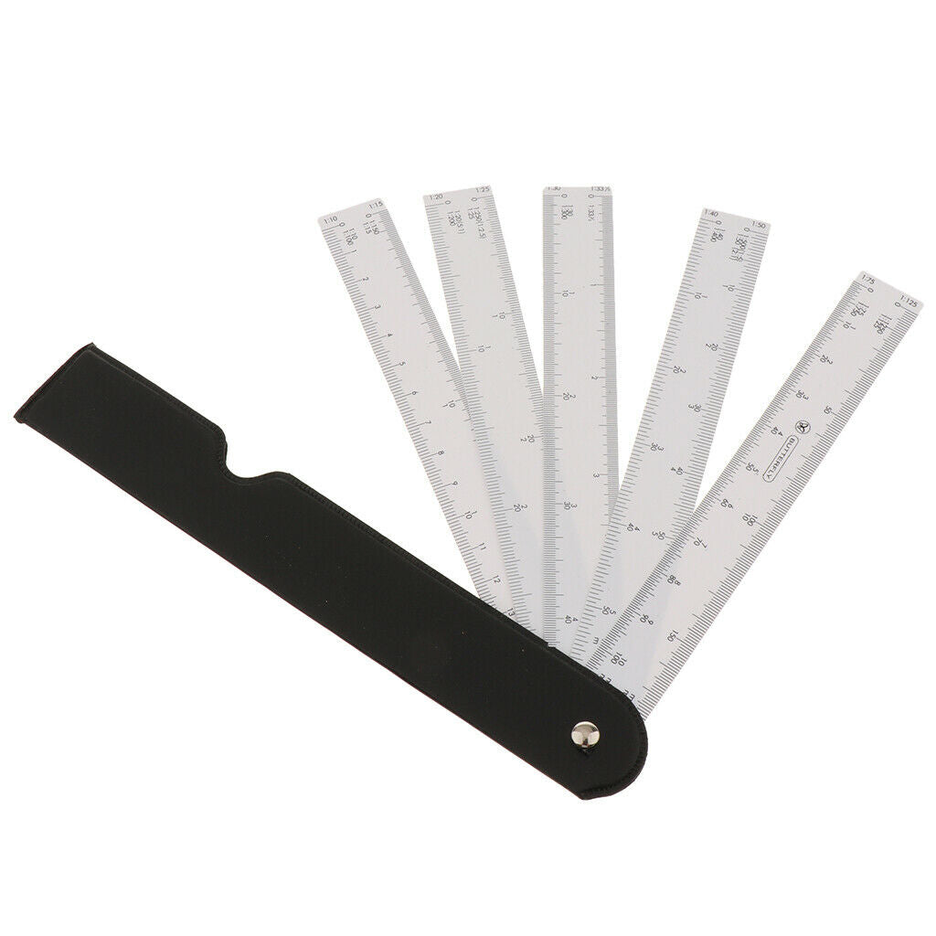 Architect Engineering Sector Scale Ruler 12 Scales Multi Ratio Ruler Measure