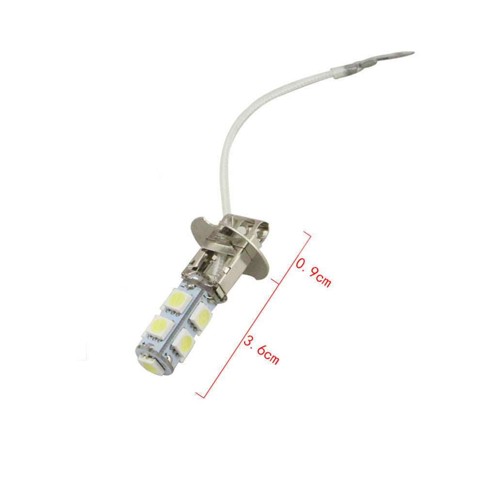 2Pcs 100W White Tail Light H3 5050 Super Bright LED DRL Head Car Light Bulb UK