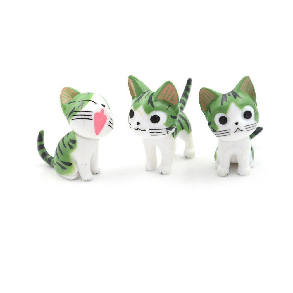 3Pcs Mini Cat Moss Mini World Bonsai Garden Small Ornament Landscape H .l8