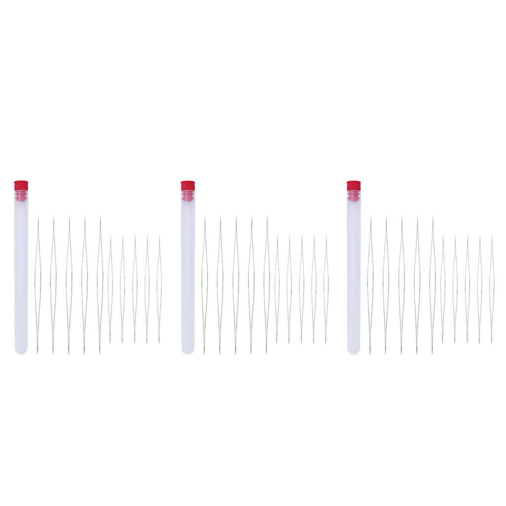 Pack of 30 Stainless Steel Beading Needle Earrings Necklace Jewelry Making Tool