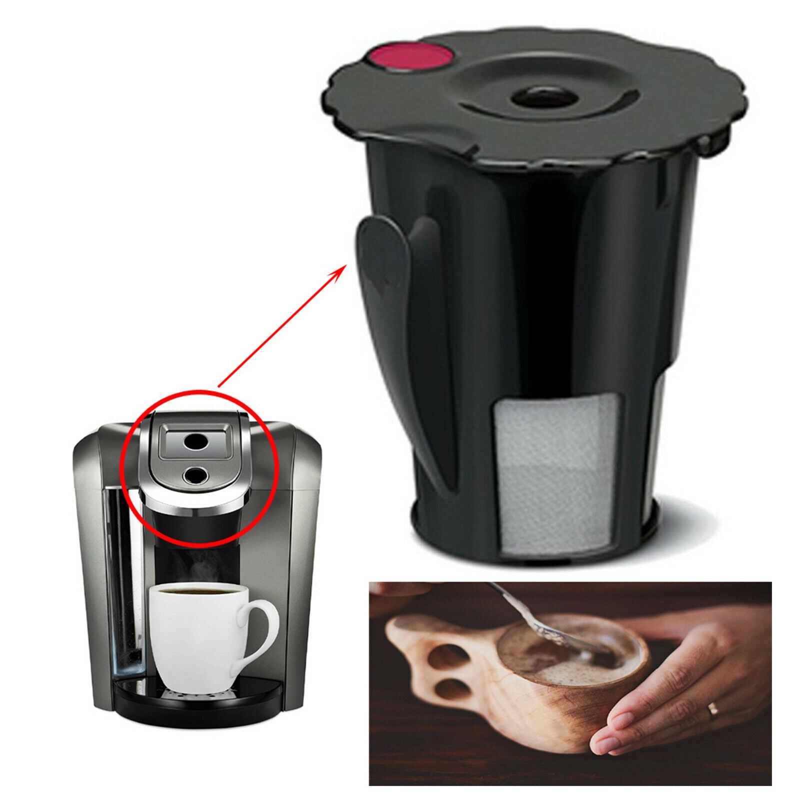Universal Reusable K Cups For Keurig 2.0 Brewers Refillable Single Cup