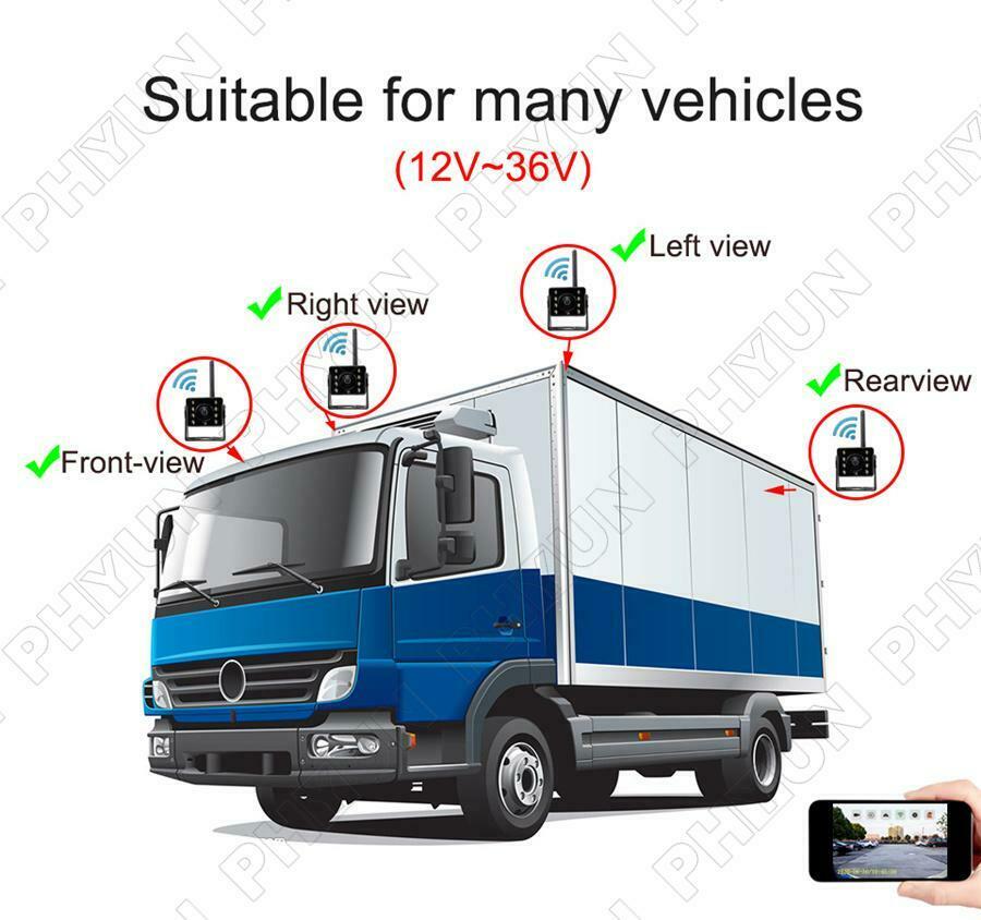 WiFi Wireless Car Truck RV Trailer Rear View Backup Camera CCTV For iOS Android