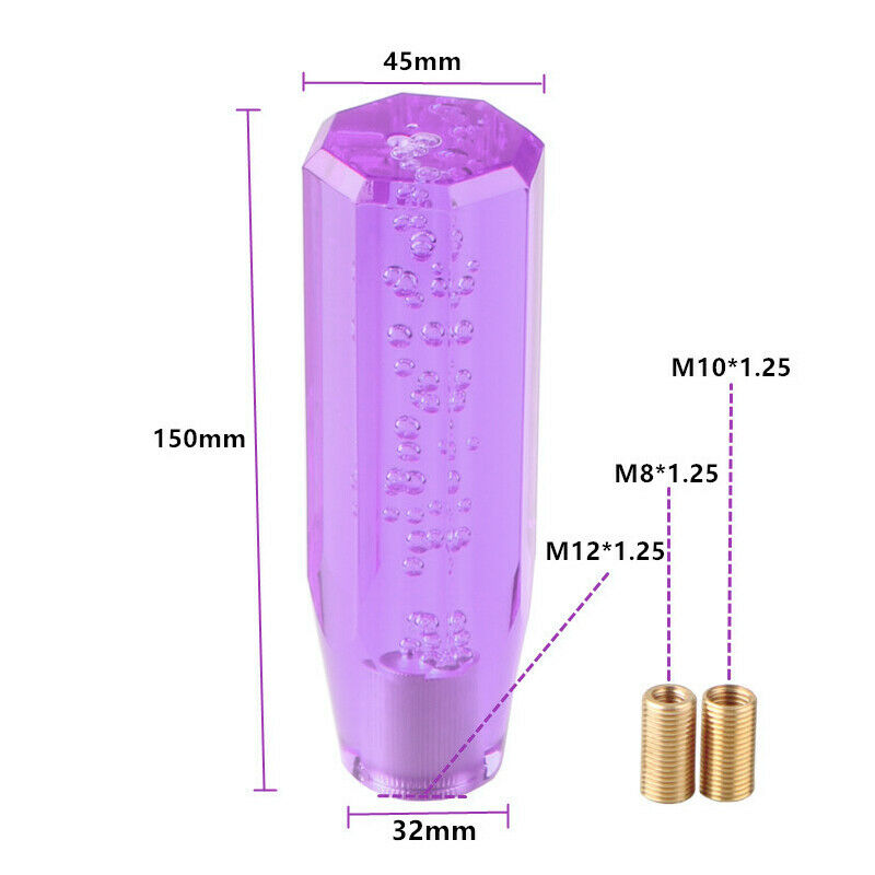 12V Interior Manual Car Extended Gear Lever Stick Shift Knob Head w/ LED Light