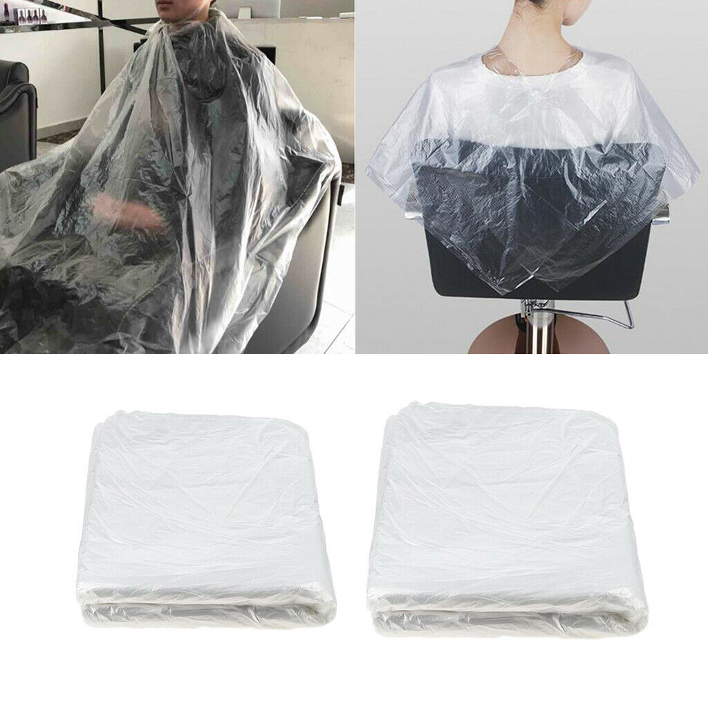 150pcs Waterproof Disposable Hair Cutting Cape Gowns Salon Barber Shop Capes
