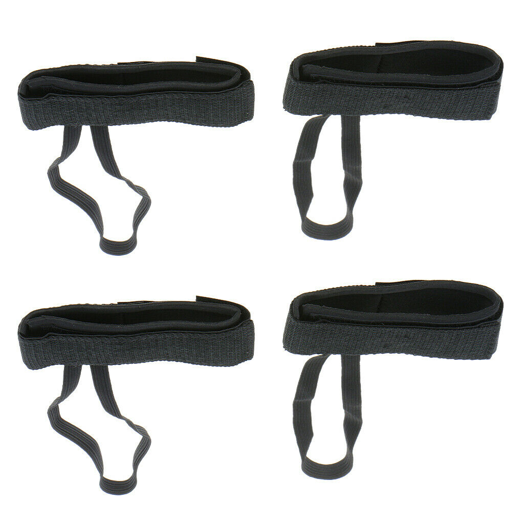 2 Pairs Black  Fin Savers Tethers Leashes Flippers Swim Dive
