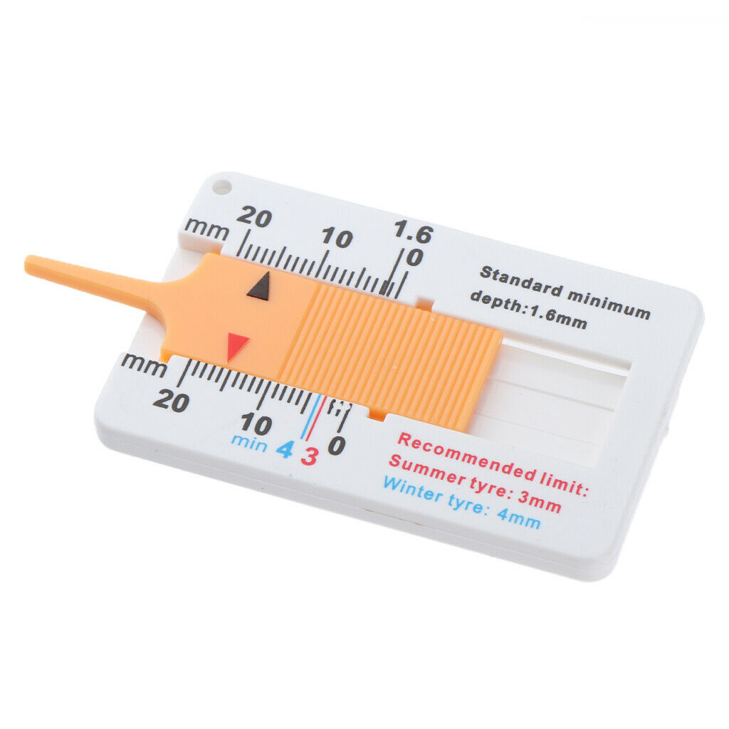 Tire Tread Depth Gauge Keyring Tire Depth Car Wheel Dimension New 50mm / 20mm