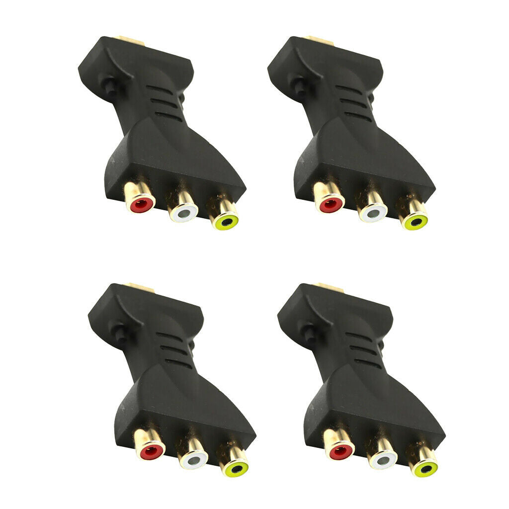 4Pcs HDMI to AV Yellow/Red/White M/F Vedio Connector for Home Theater DVD