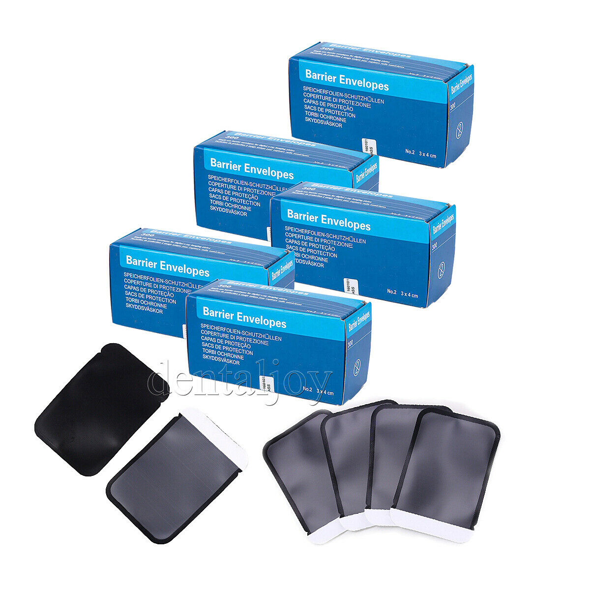 5Boxes Dental X-Ray Barrier Envelope No.2 for Digital Sensor ScanX Phosphor Use