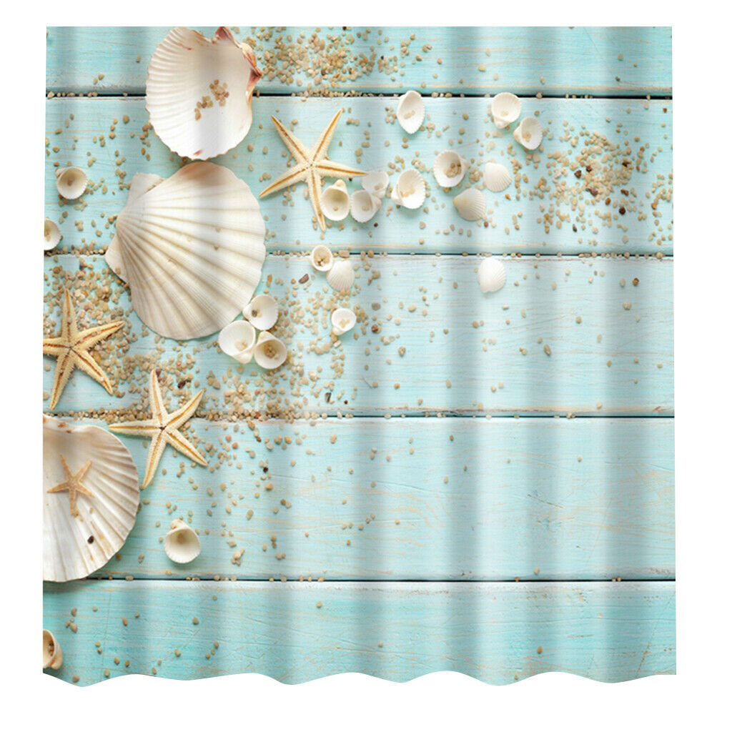 Modern Novelty Bathroom Shower Curtain with 12 Hooks Decor 180cm x 180cm 1