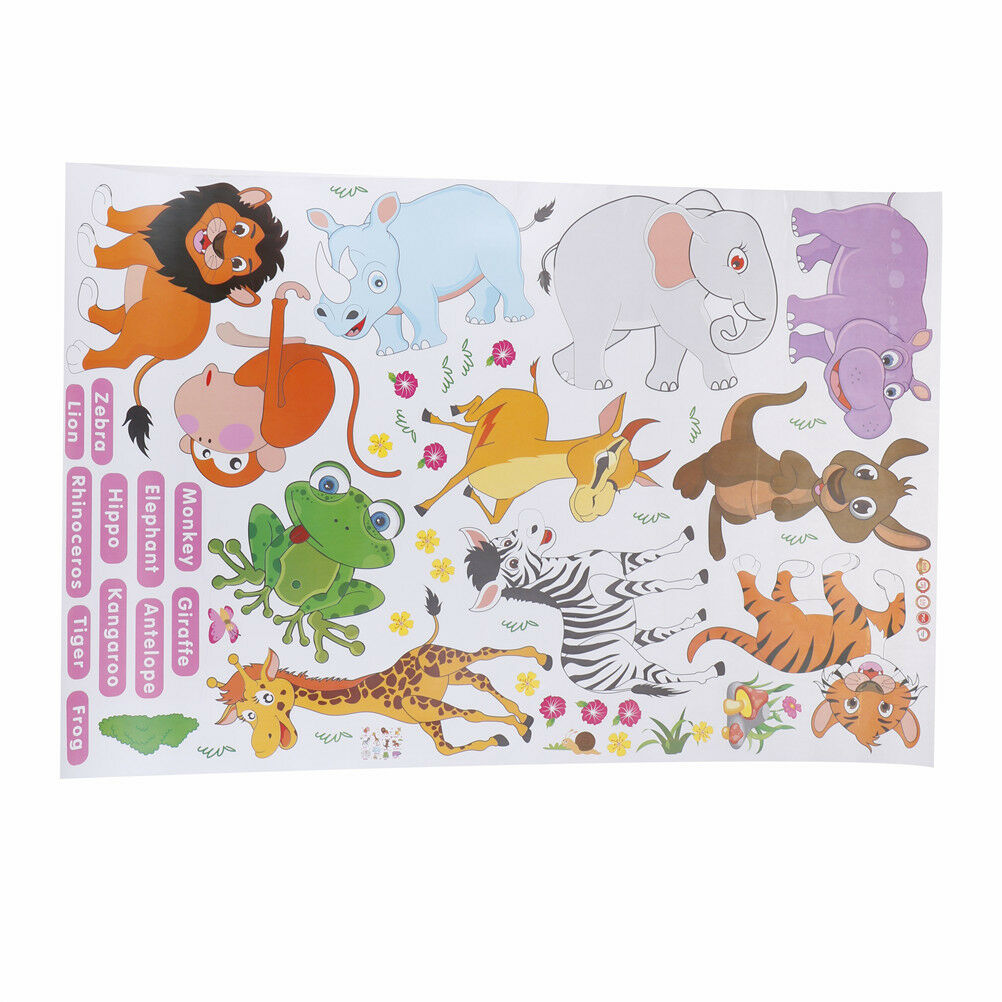 jungle animals wall stickers for kids rooms decor poster wall decals removabl SJ
