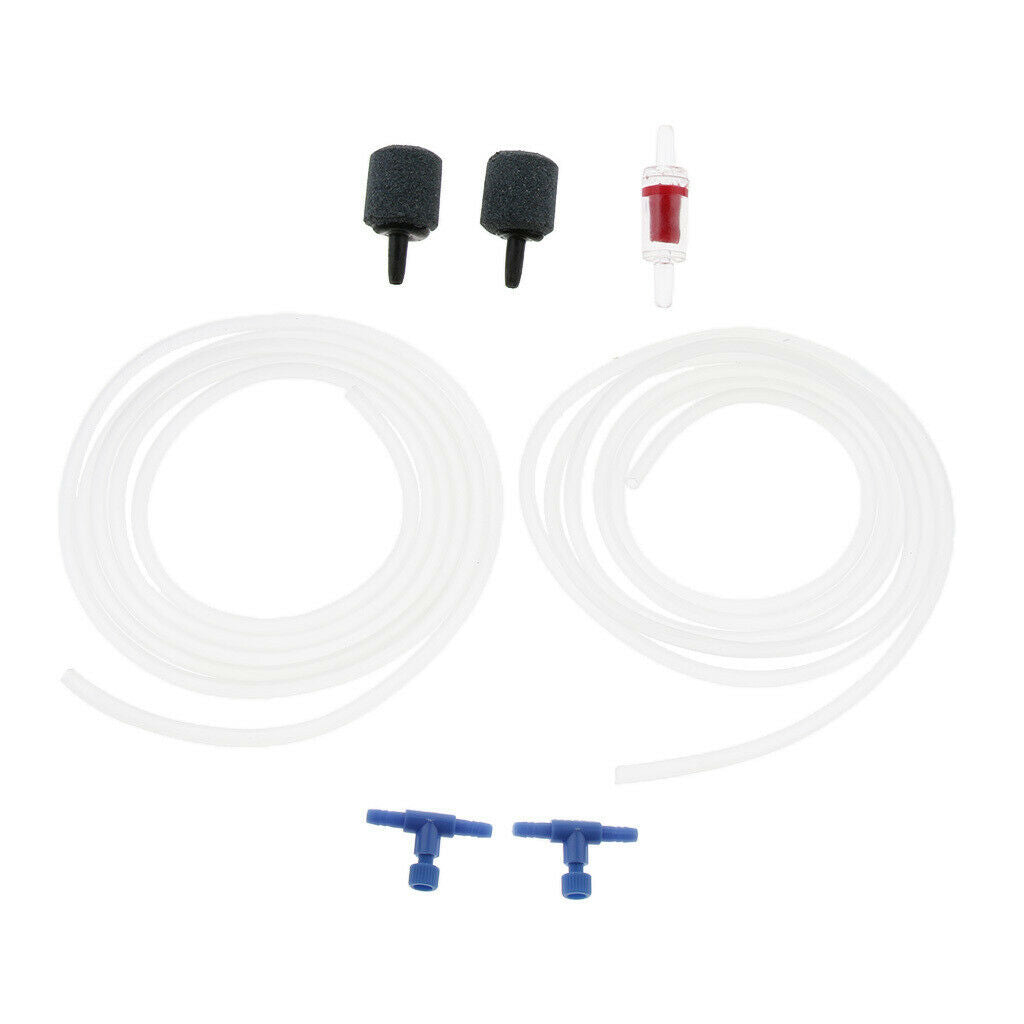 Blesiya 2x Aquarium   Tank Air Pump Oxygen Pipe and Accessories Kit