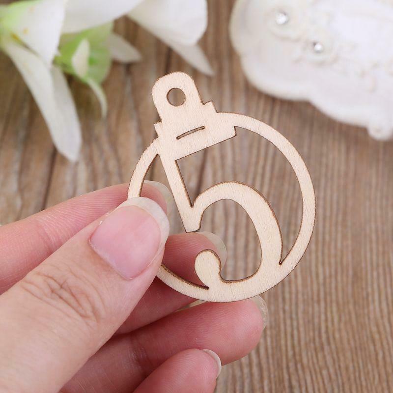 25pcs 1-25 Wooden Christmas Countdown Advent Calendar Tags Number DIY Scrapbook