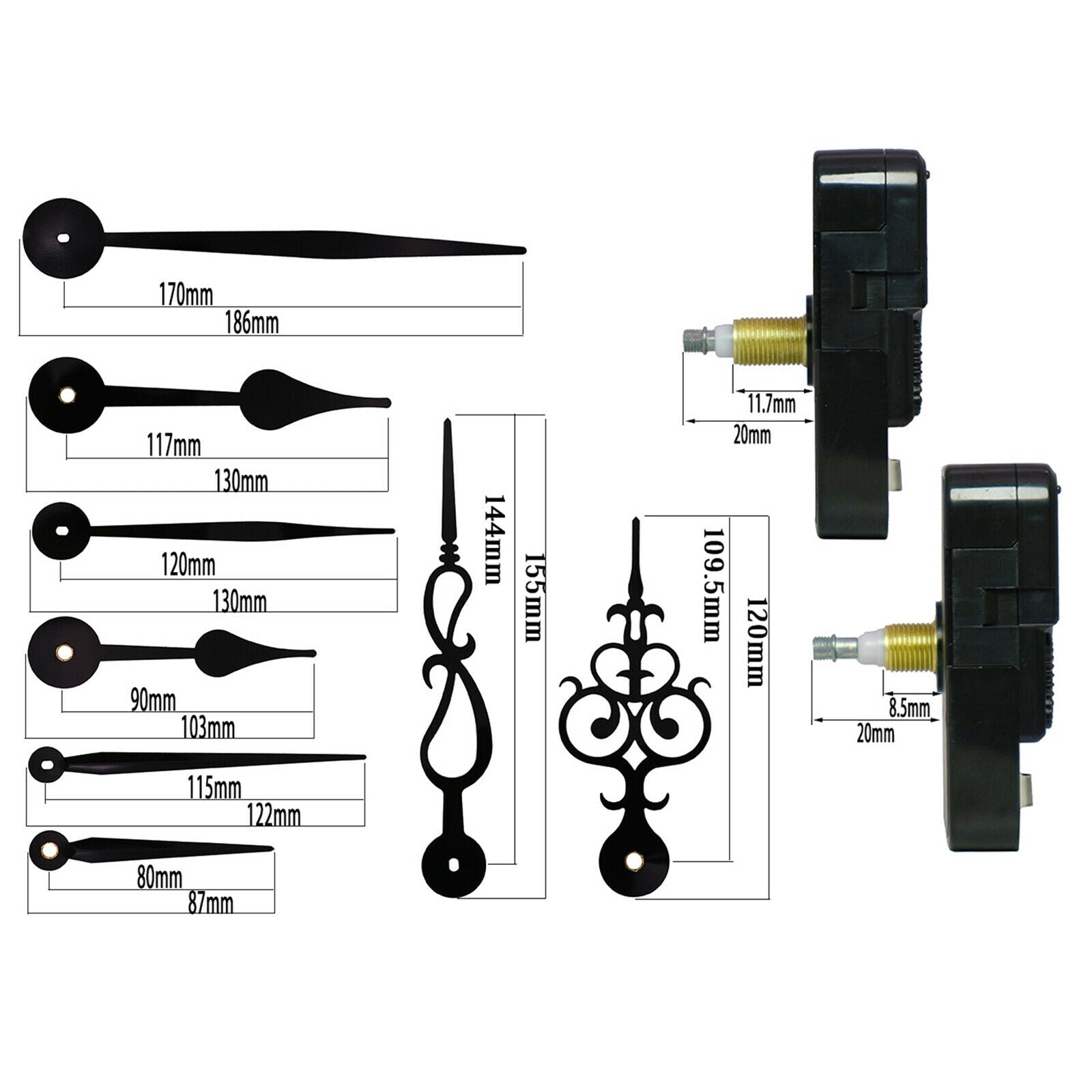 Clock Movement Mechanism Clock Repair Parts Replacement DIY Silent Sweep