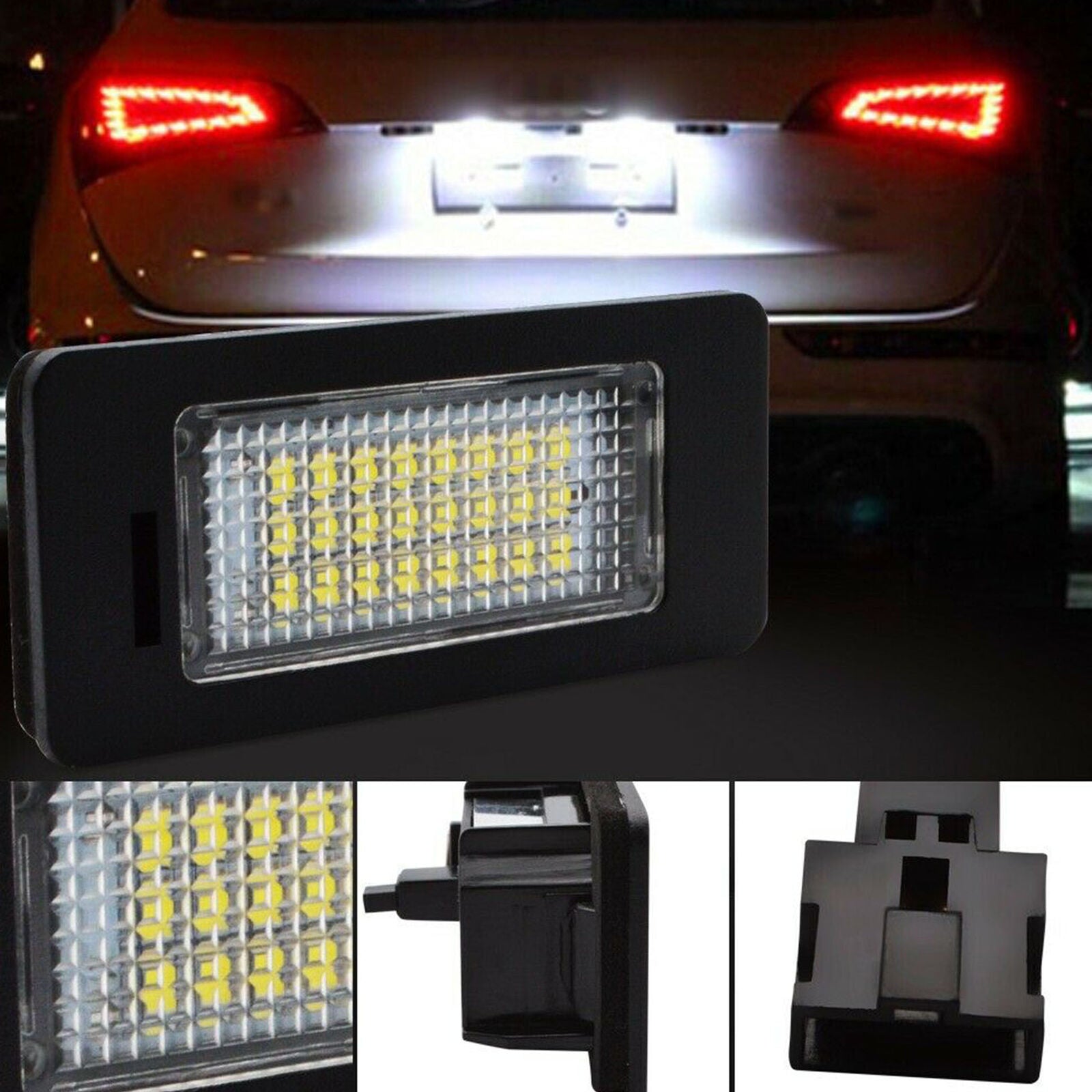 2x LED License Plate Light Lamps Error Free For Audi A4 B8 A5 S5 A7 A6 TT Q5 RS5