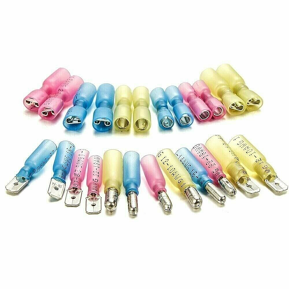 300Pcs Electrical Wire Heat Shrink Male & Female Spade Connectors Terminals Kit