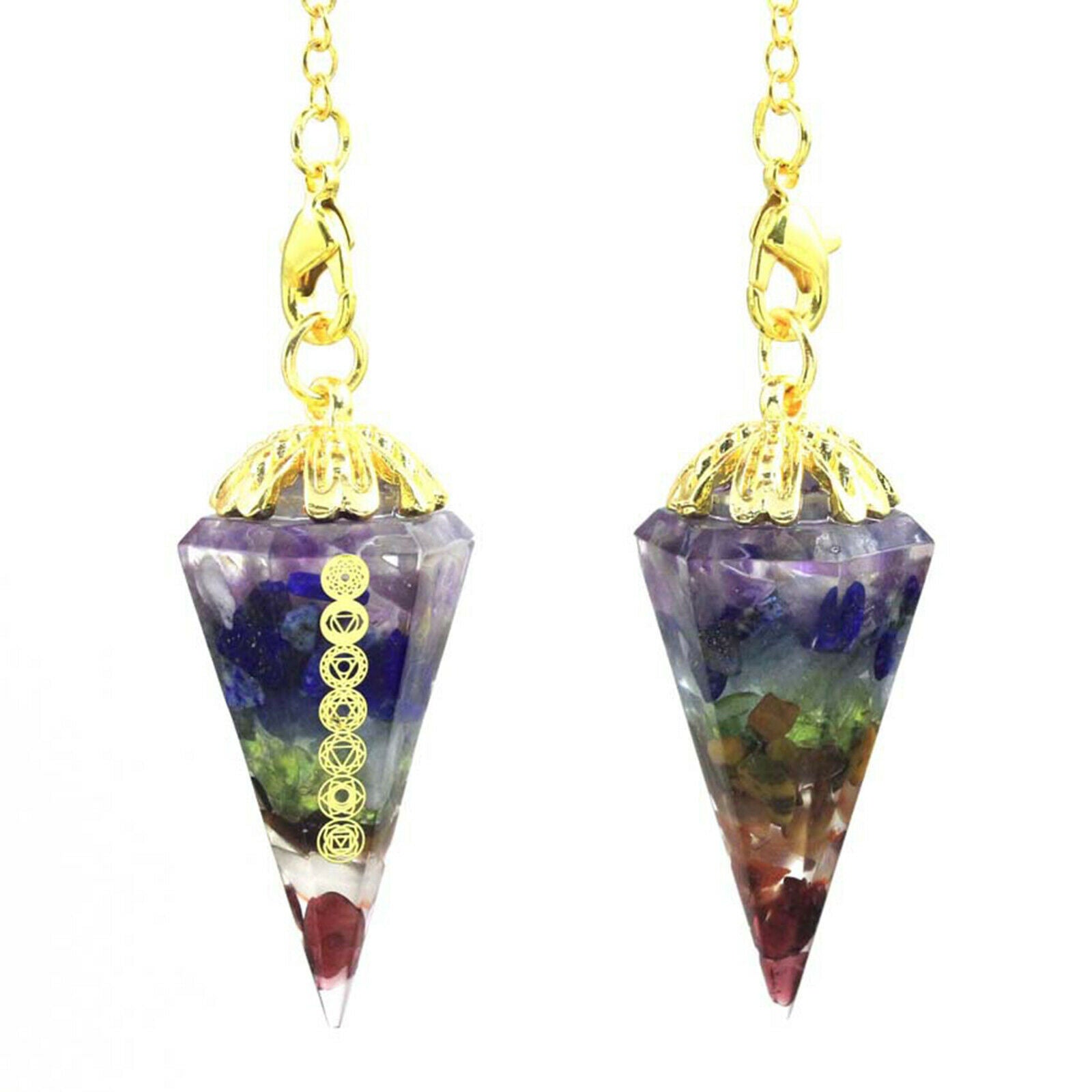 Sri Yantra Jewelry Energy Necklace Geometry Orgone Pendant for Women Men