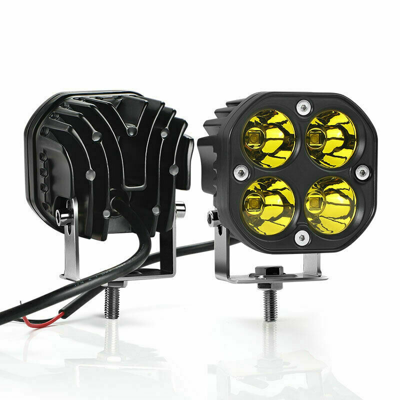 2X 3 in 40W LED Work Light Spot Pods Bar Driving Amber Fog Lamp Offroad Truck