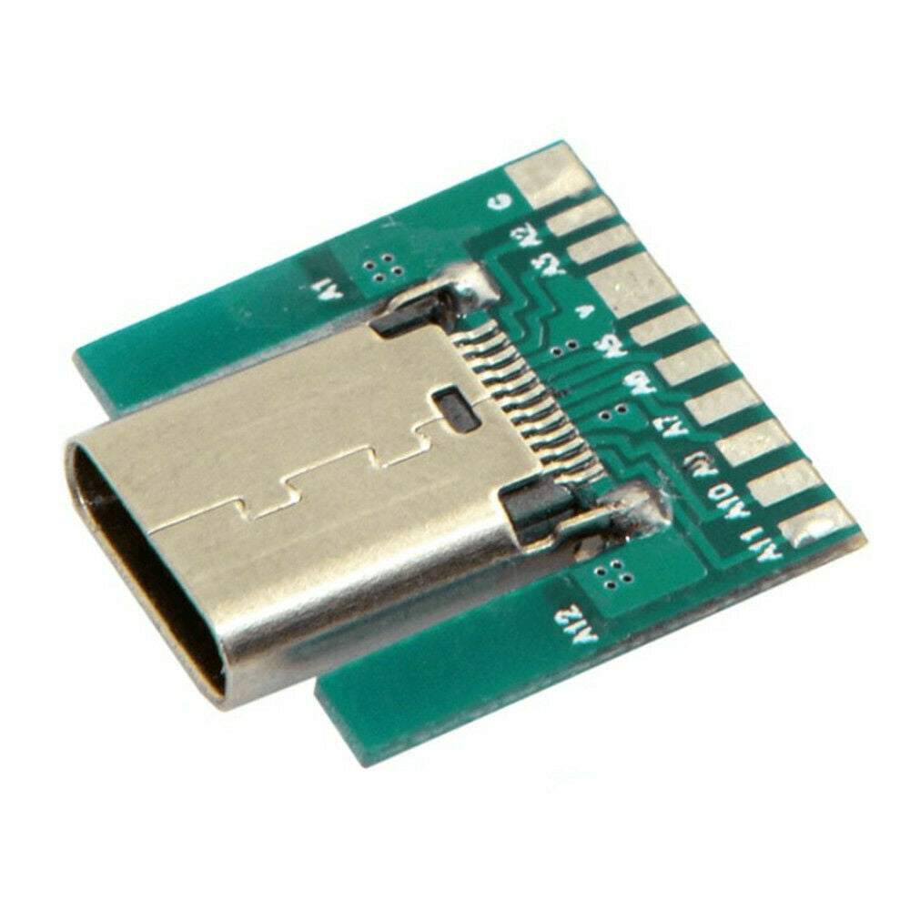 1Pcs USB 3.1 Type C Female Socket Connector Plug SMT Type with PC Board