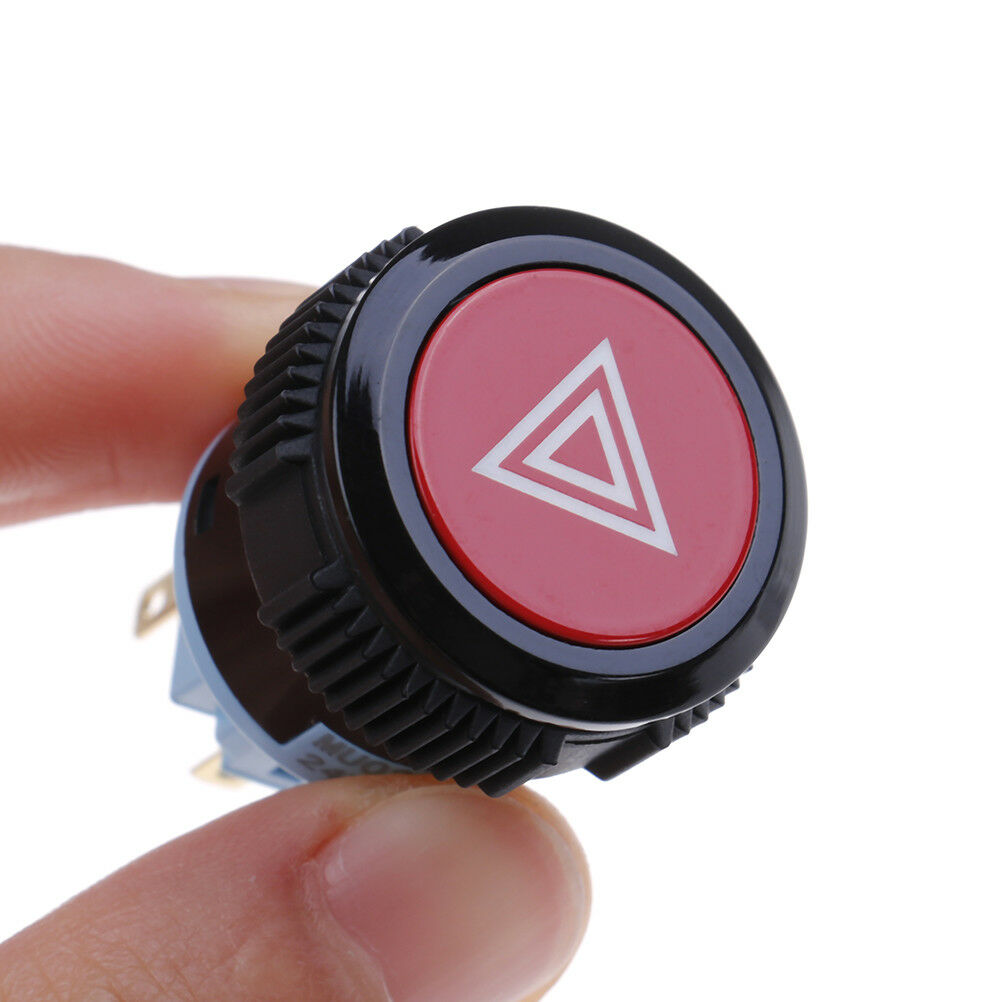 22mm red led emergency warning flash light push button self-locking switch J SJ