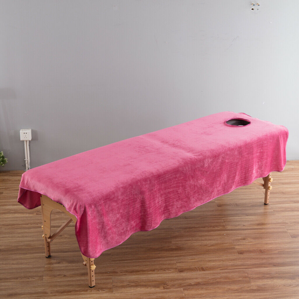 2pcs/set Soft Crystal Velvet Massage Bed Sheet Cover Rosy Camel 120x190cm