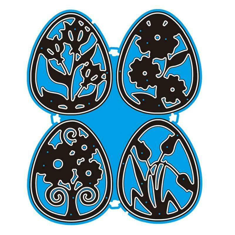 4Pcs Easter Eggs  Metal Cutting Dies Stencil Scrapbooking DIY Album Stamp Paper