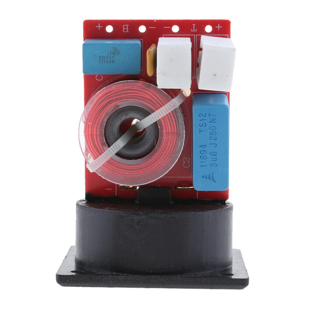Prettyia   2pcs   80W   2   Way   Audio   Filter   Speaker   Crossover