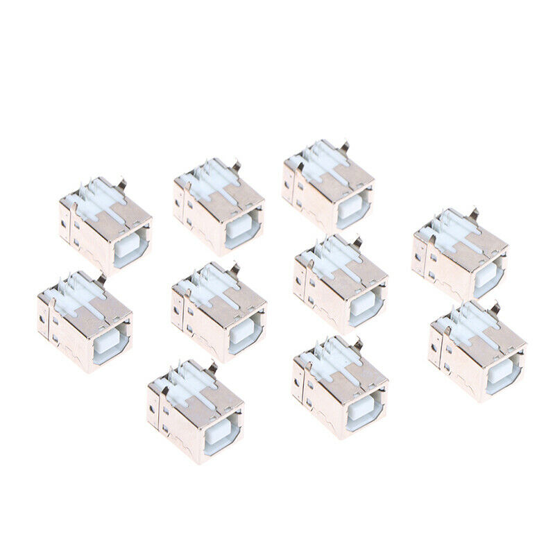 10Pcs/Lot USB B Type Female Spile Connect 90 Degrees For Printer Data InterfaI7