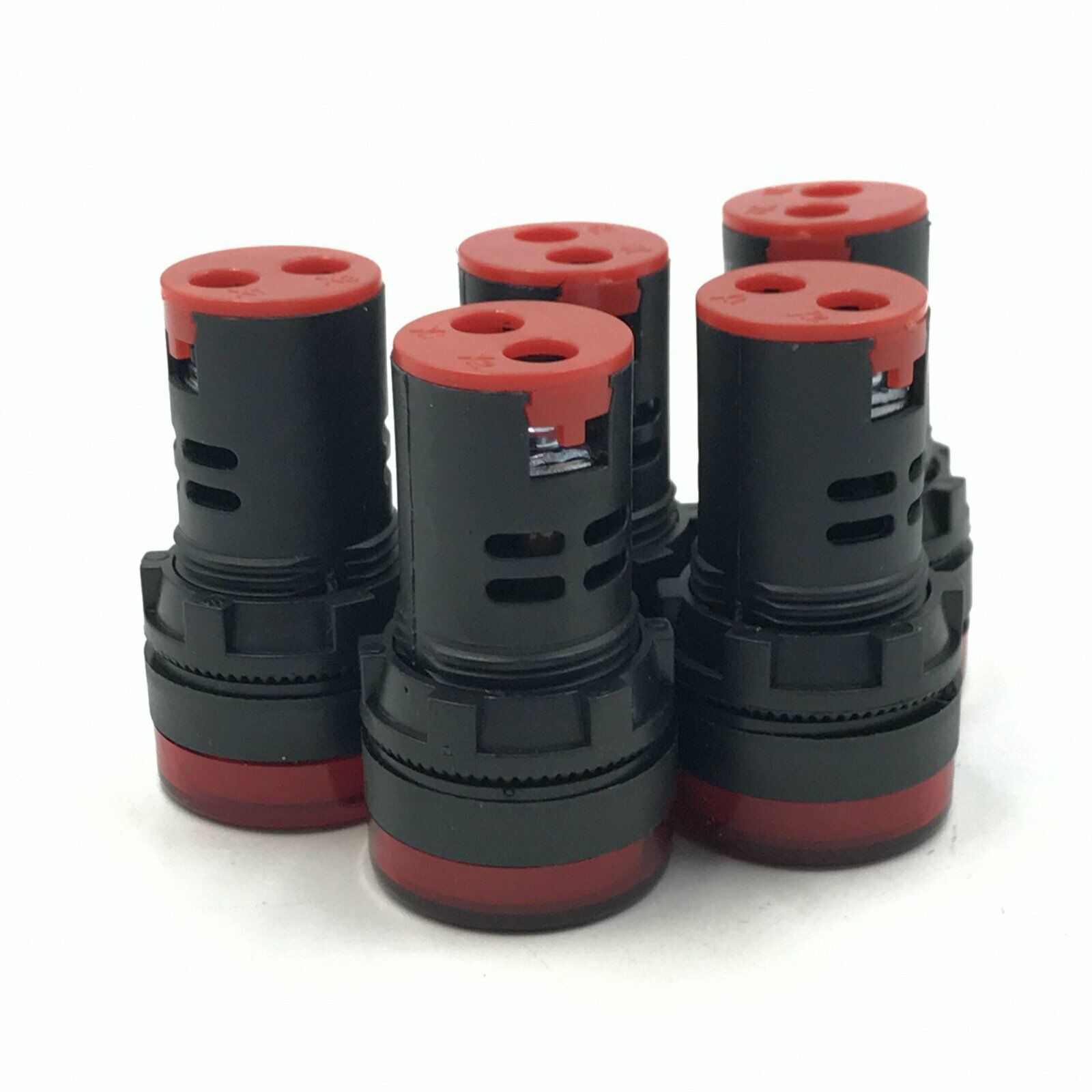 5pcs Red 220V LED Indicator Pilot Signal Light Lamp 22mm [M_M_S]