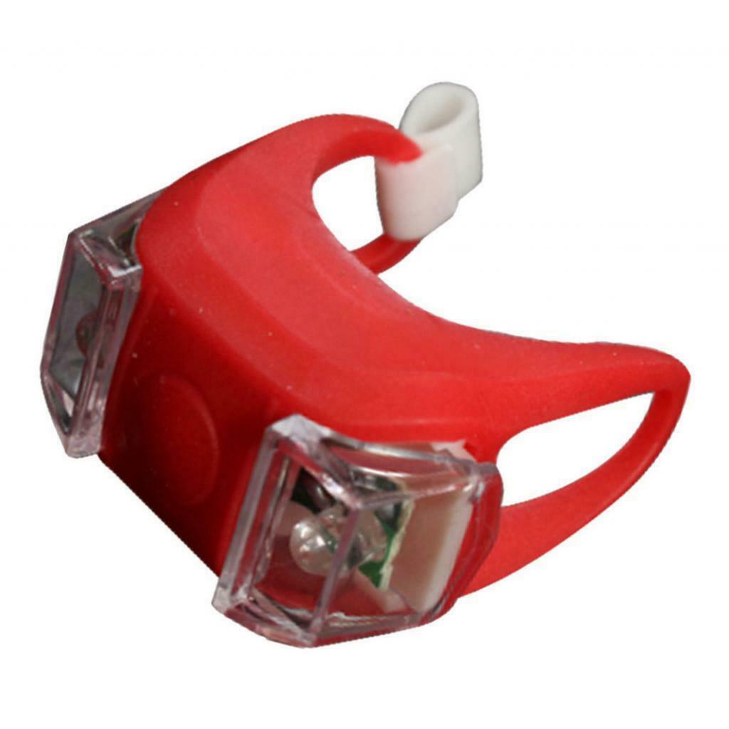 3 Pieces Bicycle Light 2-LED Bike Headlight Taillight Saddle Lamp Flashlight