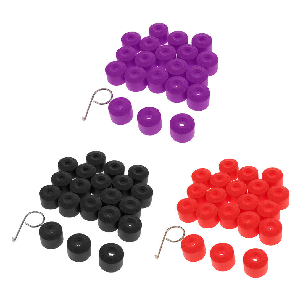 60 Pack 20mm Wheel Nut Bolt TireScrew Dustproof Covers Caps Multicolor with