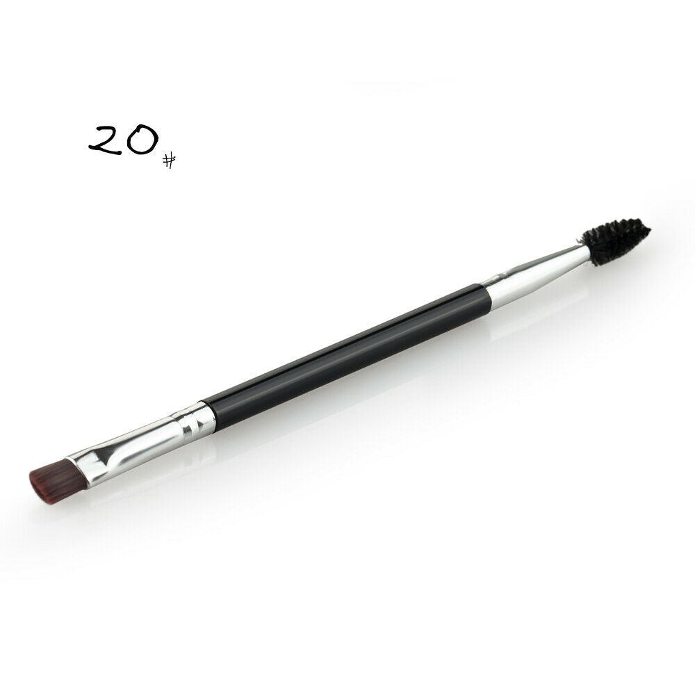 Fashion 1PCS Makeup Wooden Handle Double End Eyebrow Brush + Eyelash Comb