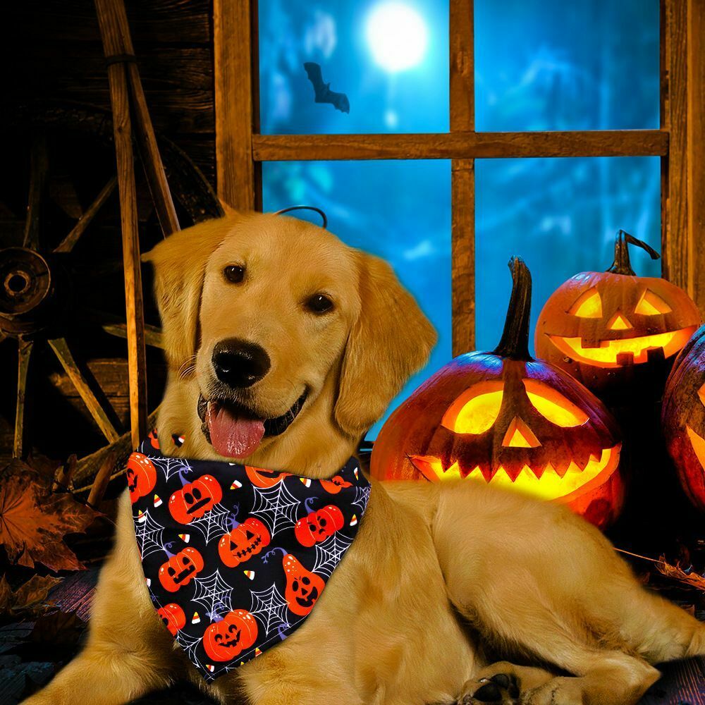 Bib Pet Collars Halloween Style Dog Scarf Pet Bandanas Cat Neck Scarf