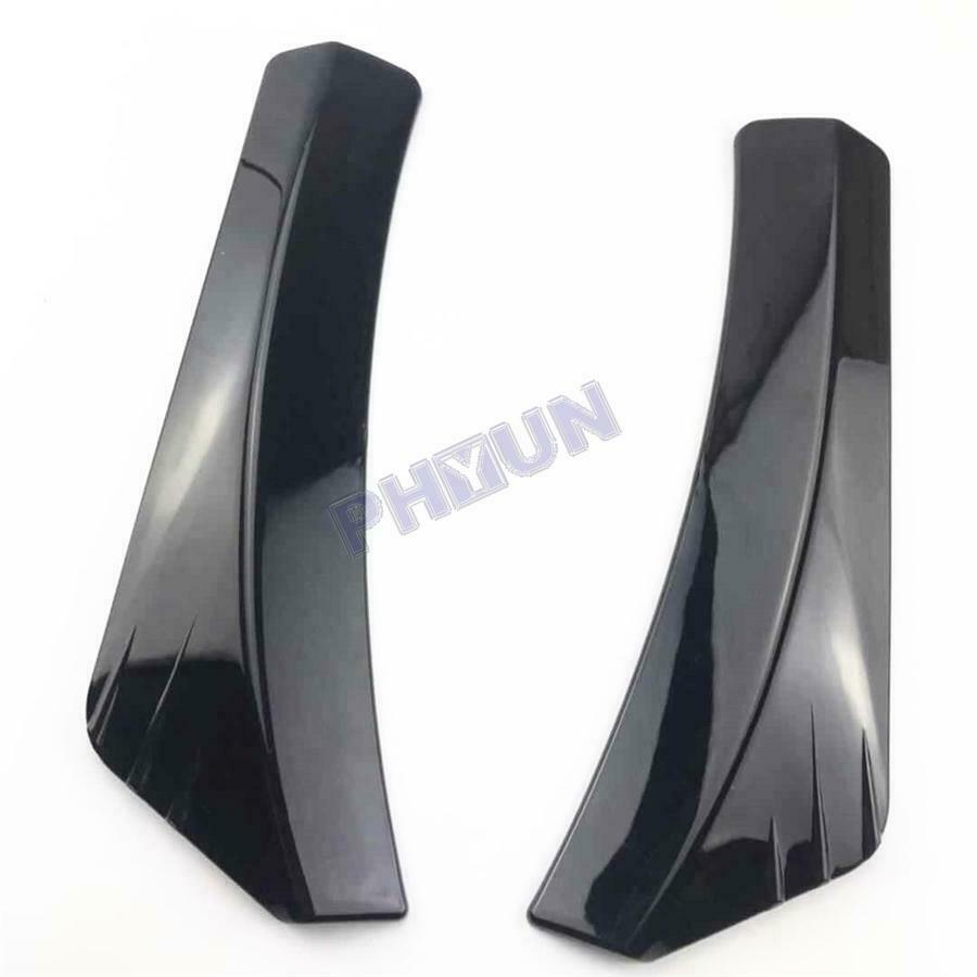 2x Car Rear Bumper Lip Splitter Protector w/ Screws Glossy Black ABS Universal