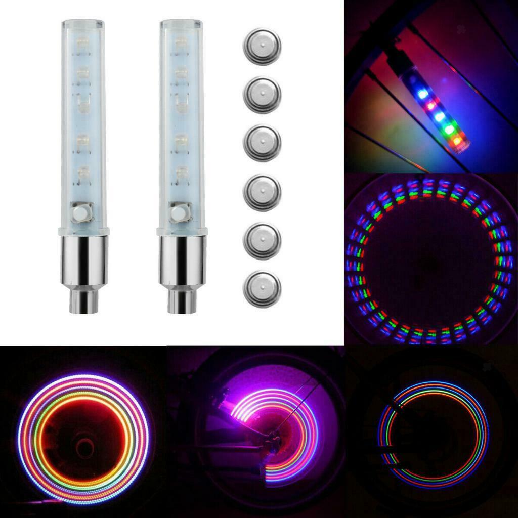 2x Valve Stem LED   For Bike  Car Motorcycle Wheel Tire Light Lamp