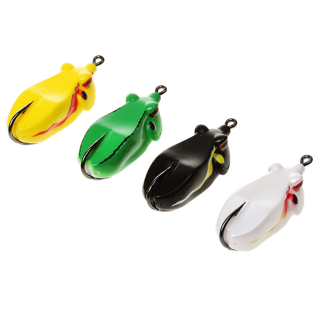 The Most vivid Durable Ray Frog Fishing Lure Soft Bionic Bait Lead Head Hook
