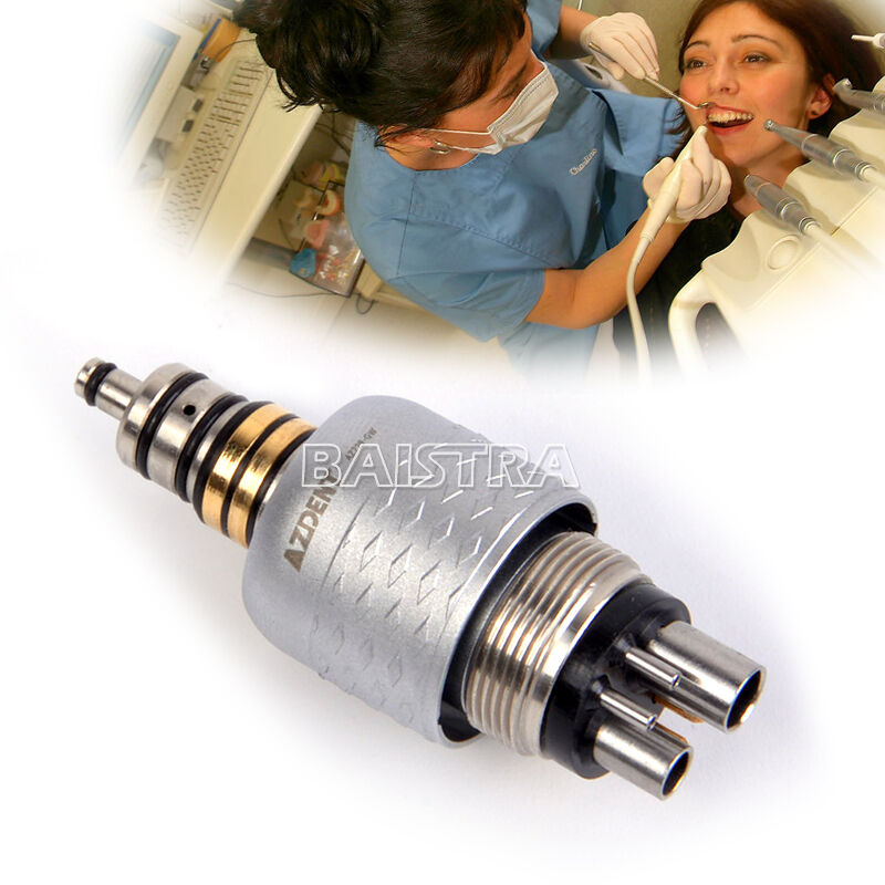 Dental Quick Coupling Coupler Connector for 6 Holes RQ-04 Fiber Optic Handpiece
