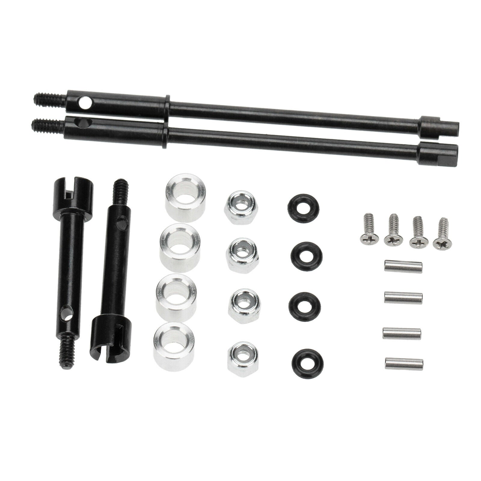 Wheel Hub Kit with 4mm Wide Axle, Counterweight for RC Car Axial SCX24 90081