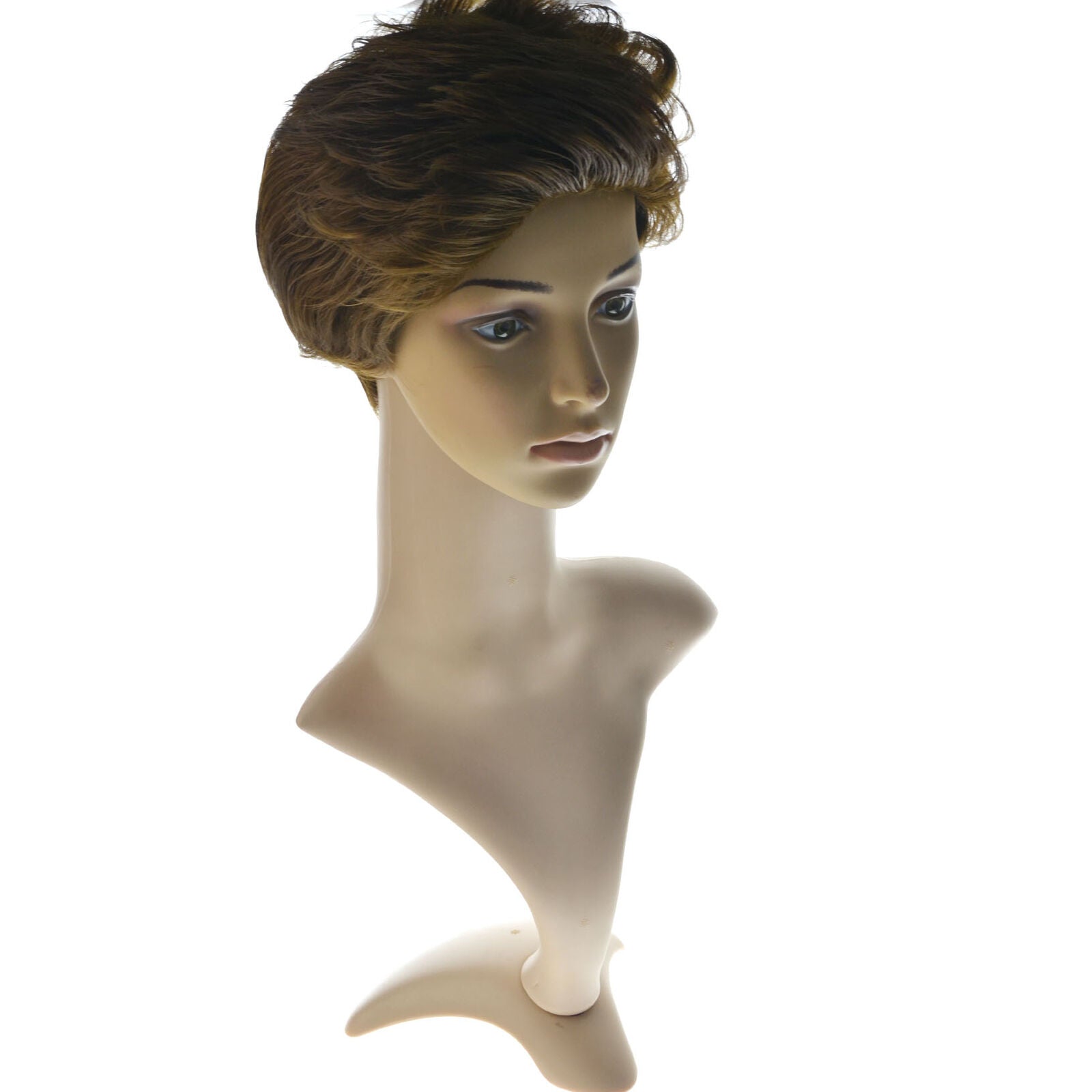 Men Handsome Brown Partial Anti-warping European and American Wig Headgear