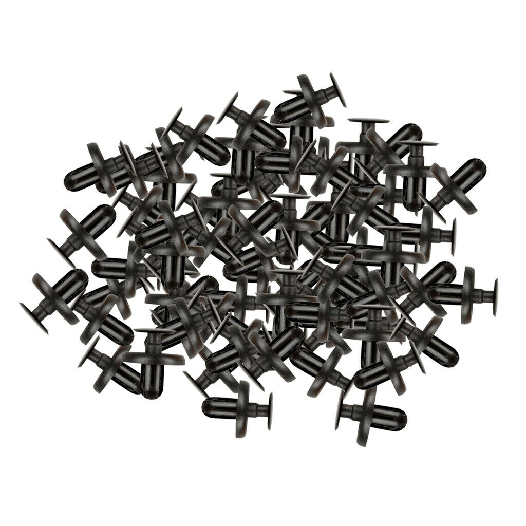 100 lot Automobile Mud Skirt Blind Rivets Nylon 0.27inch Retainer Clips Pins