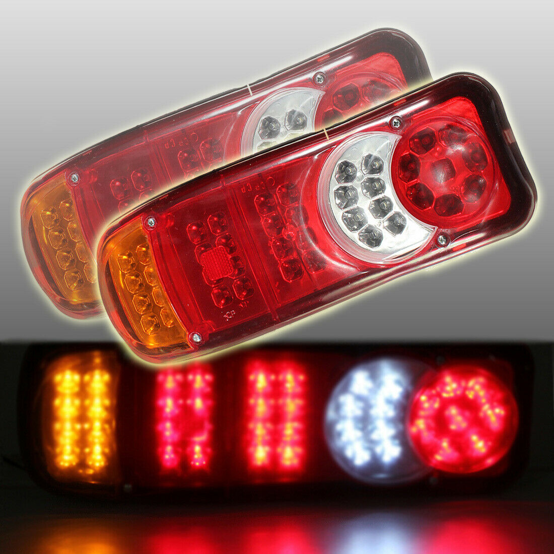 2x 12V Rear Stop 40 LED Lights Tail Indicator Lamps Trailer Truck Tipper Van +