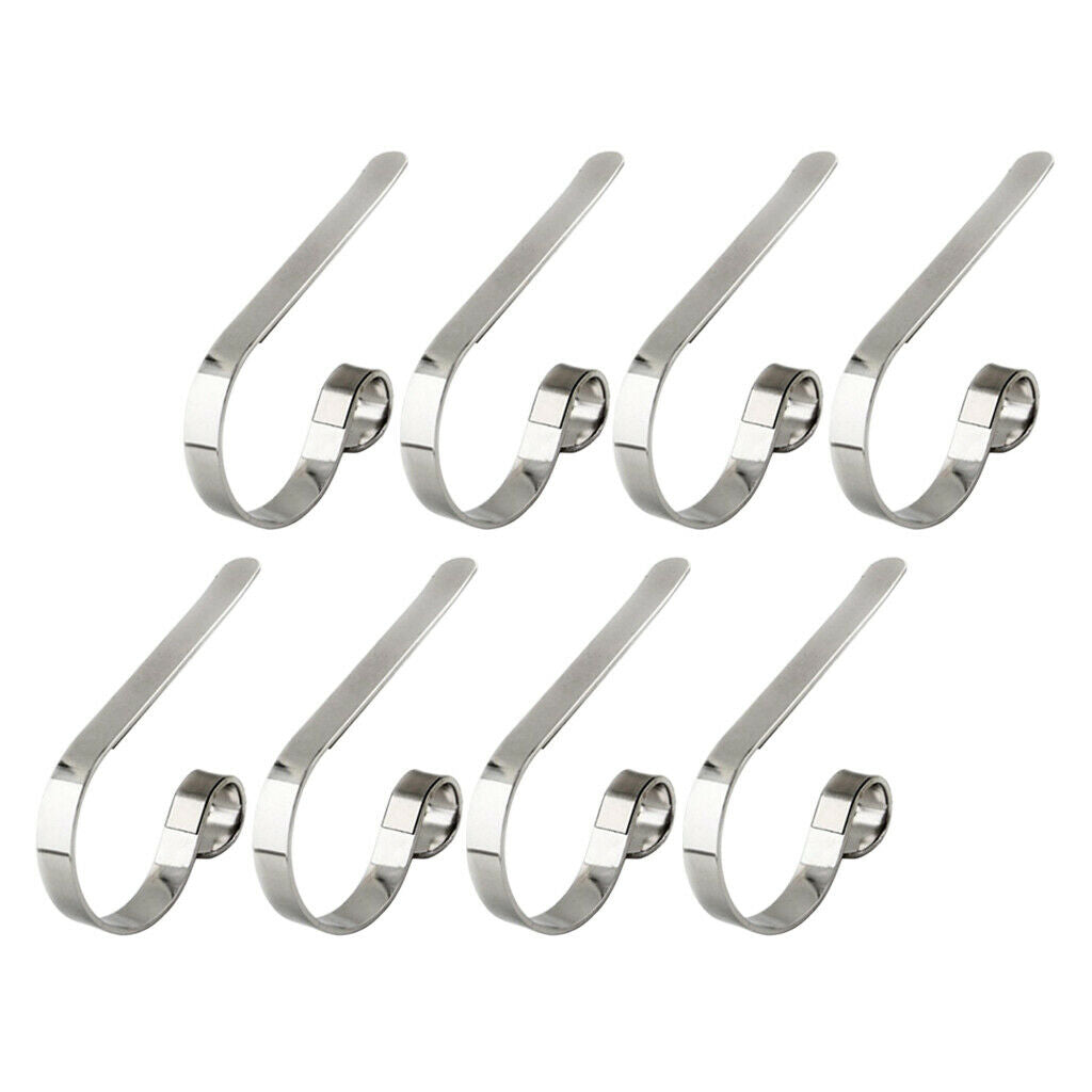 8x Christmas Hook Socking Holder Non-Skid Metal Hanger Grip Party Decoration
