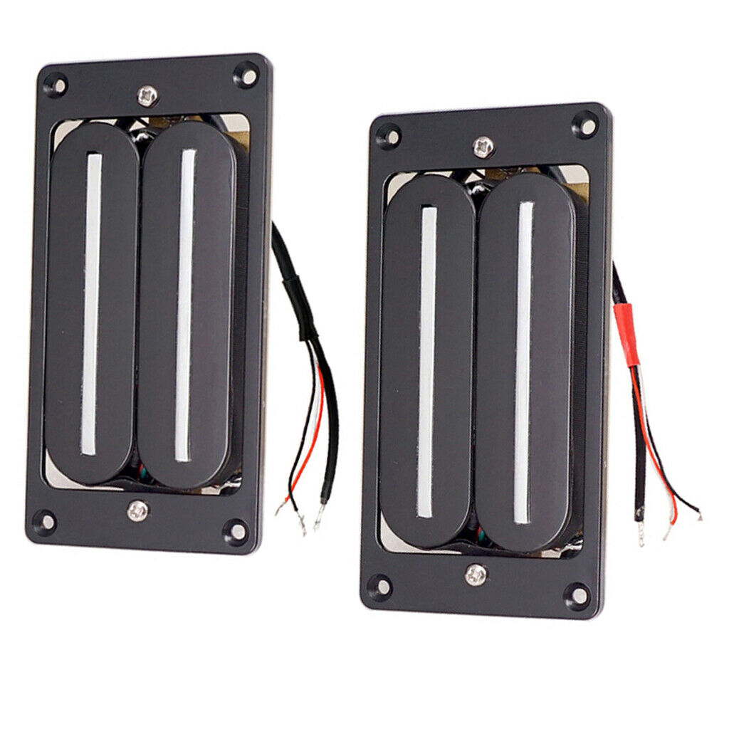 2 Pieces Dual Hot Rails Guitar Pickup with Frame