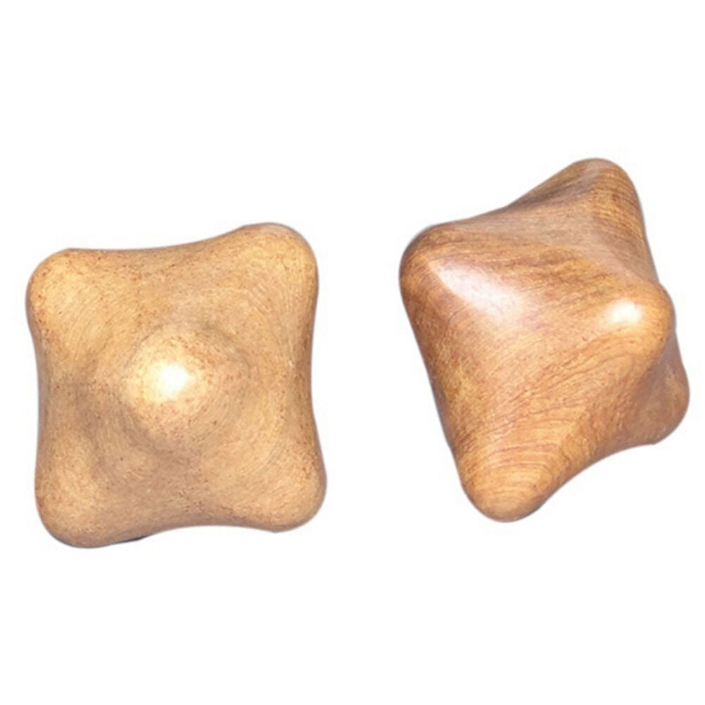 2x Hot Massage Therapy Hand Palm Reflexology Relaxation Wood Wooden Star Tool BD