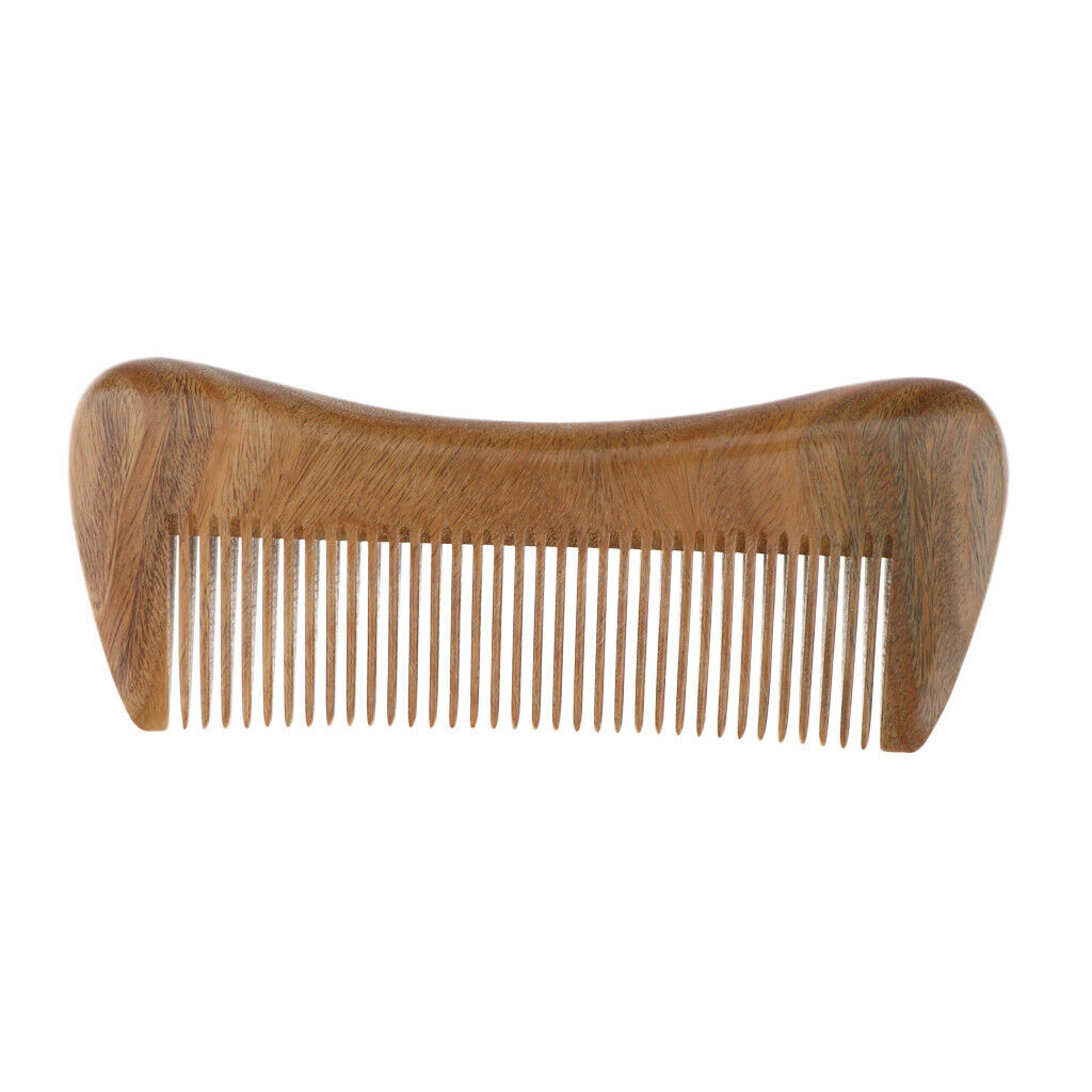 Anti-Static Thicken Green Sandalwood Comb Wide Tooth fo Curly Hair Women Men