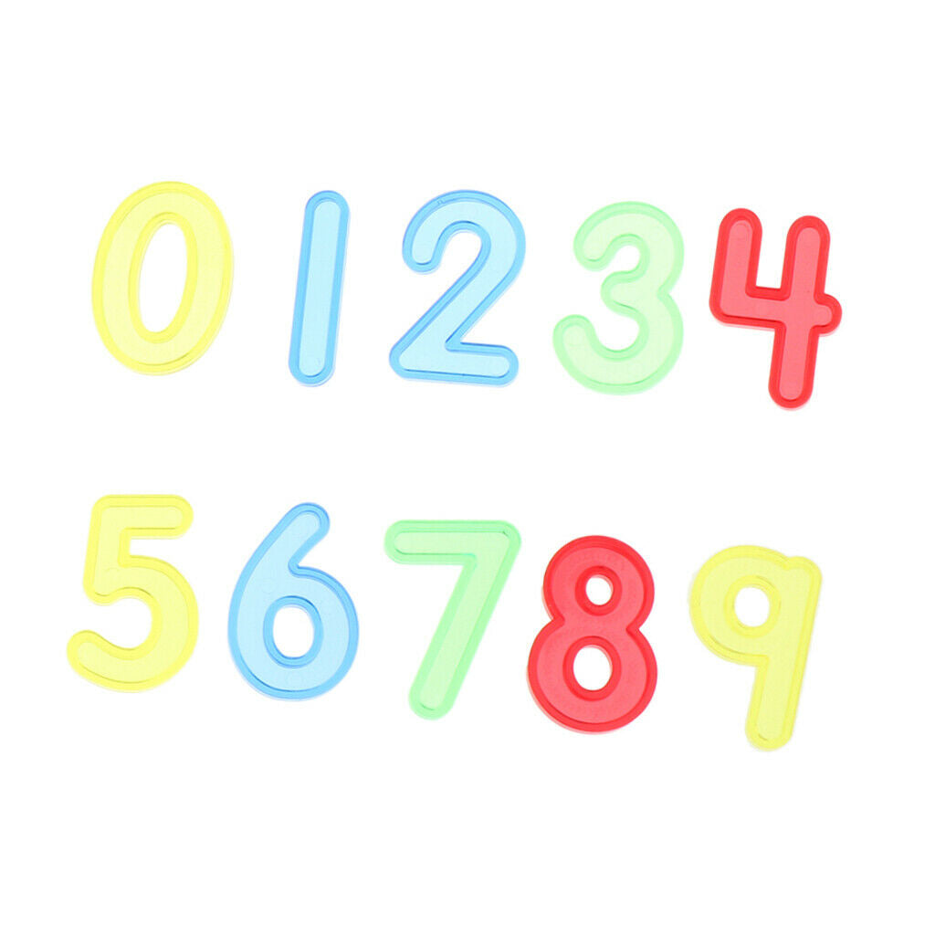 Transparent Plastic Numbers 0-9 Mathematics Baby Kids Gifts Numeral Toys
