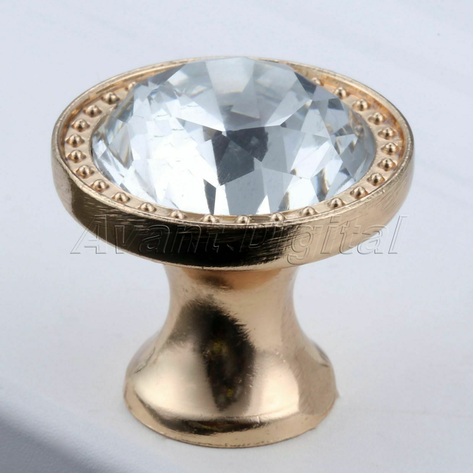 1Pc Diamond Shape Cabinet Crystal Glass Handles Door Cupboard Closet Pull Knobs